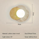 Axyaa Yellow Stone Wall Lamp for Japanese Bedroom, Living Room, Staircase Lighting