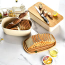 Axyaa Bamboo-Covered Bread Storage Box: Fresh Kitchen Storage Solution