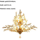 Axyaa Retro Black E14 Chandelier Crystals LED Pendant Lights - American Art Decor Hanging Lamp