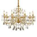Axyaa Golden Crystal Pendant Lighting for Luxury Living Spaces