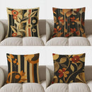 Axyaa Modern Floral Geometric Pattern Pillow Cover for Sofa, Bedroom, Car