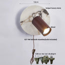 Axyaa Modern Wood & Stone Wall Lamp for Home Hallway Decor