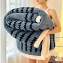 Axyaa Geometric Striped Fleece Blanket | Soft Plush Winter Throw Blanket