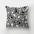 Yellow Black Geometric Cushion Cover - Wave Line Design by Axyaa