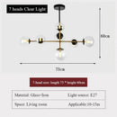 Axyaa Nordic Glass Chandelier LED Decorative Lighting for Living Room, Dining Room, and Bedroom