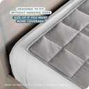 Axyaa Cotton Weighted Blanket 80x87 25lbs Light Grey - All-Natural with Glass Beads