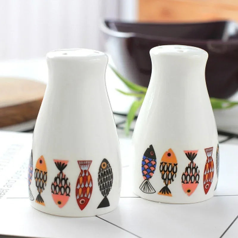 Axya Ceramic Spice Bottle Set for Kitchen Seasoning.