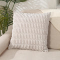 White Green Corduroy Cushion Cover 45x45, Modern Home Decor for Sofa, Axyaa Brand