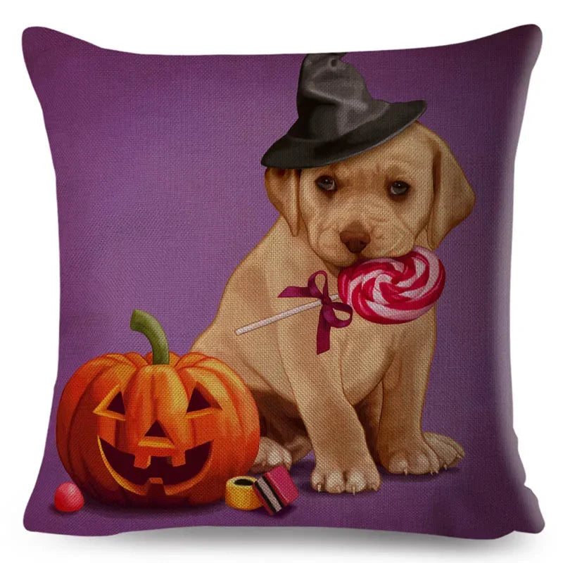 Axyaa Cartoon Dog Linen Pillowcase 45*45cm
