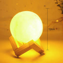 Axyaa Moon Lamp Night Light with Stand, Starry Bedroom Decor Kids Gift