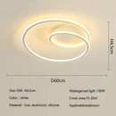 Axyaa Modern Minimalism Round LED Ceiling Light Aluminum Dimmable Fixture