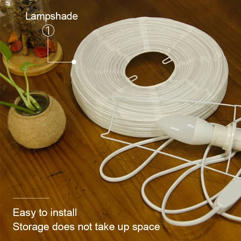 Axyaa Rice Paper Lantern LED Table Lamp for Home and Hotel Décor