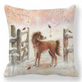 Axyaa Merry Christmas Cotton Linen Pillowcase Home Decor Happy New Year