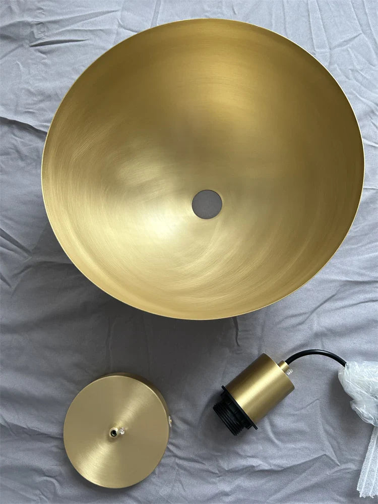 Axyaa Nordic Minimalist Copper Chandelier | Luxurious Gold Pendant Lamp
