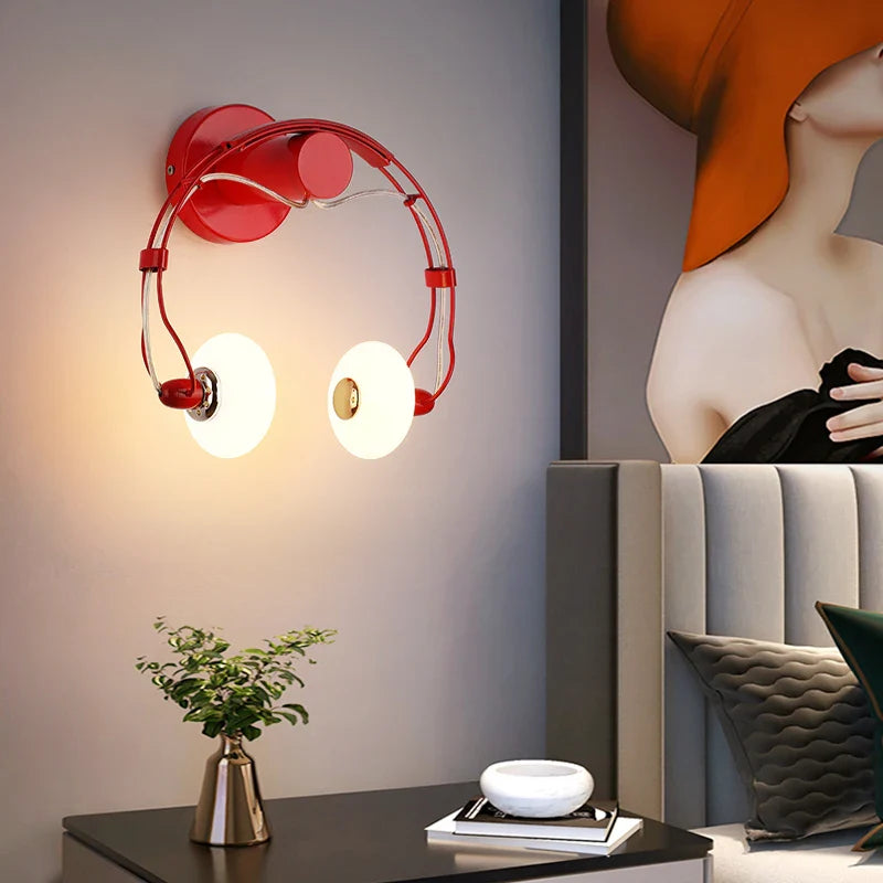 Axya LED Earphone Style Wall Lamp for Children's Room Decor