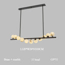 Axyaa Spanish Marble Chandelier Brass Black Finish Dimmable Ceilings Lustre