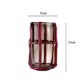 Axyaa Glass Vase Stripe Cross Binding Flower Arrangement Terrarium Decor