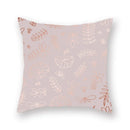 Axyaa Pink Gold Geometry Polyester Pillow Case 45*45cm Square