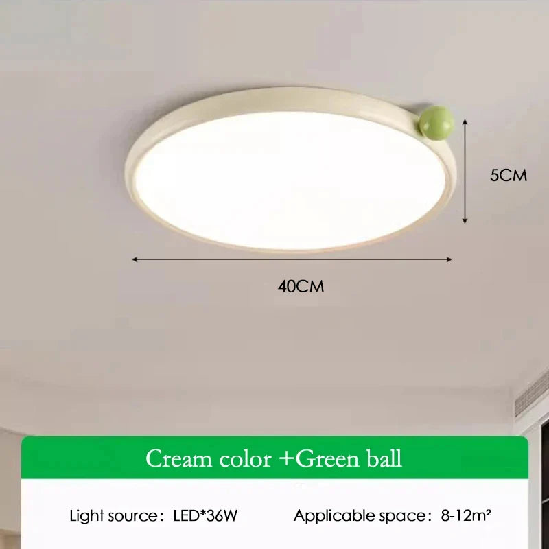 Axyaa Round LED Ceiling Lamp: Modern Bedroom Study Lighting for Elegant Home Decor