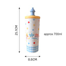 Axyaa Stainless Steel Thermal Cup with Straw Infuser for Tea Coffee, 700ml