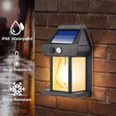 Axyaa Solar Wall Light Outdoor Waterproof Pathway Fence Lamp Yard Decoration