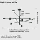 Axyaa Simple Black White Gold Ceiling Chandelier for Home and Restaurant