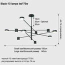 Axyaa Ironwork Design Ceiling Chandelier in Black White Gold for Home Restaurant Decor