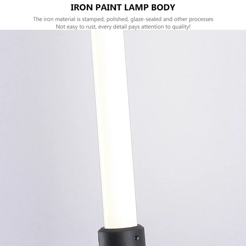 Axyaa Black Gold Iron Tube LED Wall Sconces for Living Room Bedroom Lighting