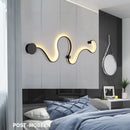 Axyaa Nordic Curve Wall Lamp for Living Room Bedroom Home Decor