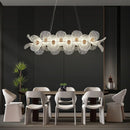 Axyaa Art Carving Bauhinia French Restaurant Glass Pendant Light