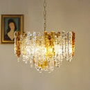 Axyaa Modern Ice Bar & Column Glass Chandelier Set for Home Décor
