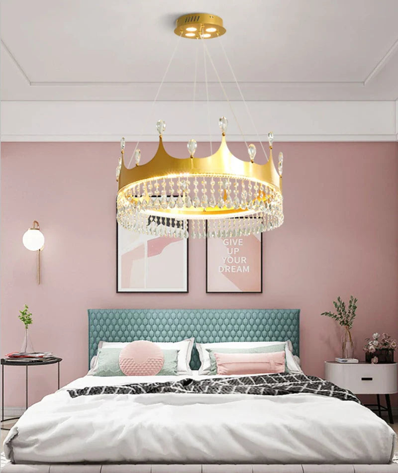 Axyaa Nordic Princess Crystal Chandelier for Home Lighting