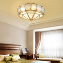Axyaa Nordic Copper Ceiling Light Glass Lampshade Retro Loft Fixture