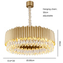 Axyaa Crystal LED Ceiling Chandeliers - Modern Black Gold Ceiling Lights
