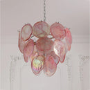 Axyaa Red & Green Glass LED Chandelier - Vintage Design Lighting Fixture