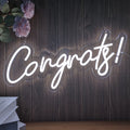 Axyaa 21-inch 'CONGRATS' Neon Light Sign for Graduation Party, Home, Bar, Restaurant Decor