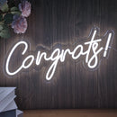 Axyaa 21-inch 'CONGRATS' Neon Light Sign for Graduation Party, Home, Bar, Restaurant Decor