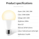 Axyaa Smart LED Bulb 12W-20W E27 Dimmable Lamp, Cozylife APP Control, Alexa Google Assistant