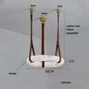 Axyaa Circular Marble Lamp: Modern Designer Art Light for Living & Dining Room