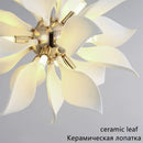 Axyaa Nordic Ceramic Leaf Hanging Chandelier - Creative Bedside Pendant Lights