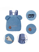 Axyaa Kids Plush Teddy Bear Backpack Children's Small Bear Ear Fashion Bag