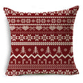 Axyaa Red Striped Plaid Linen Cushion Cover 45X45CM Home Pillow Case