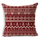 Axyaa Red Striped Plaid Linen Cushion Cover 45X45CM Home Pillow Case