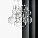 Modern LED Bubble Glass Ball Chandelier for Kitchen, Dining, Bedroom by Axyaa