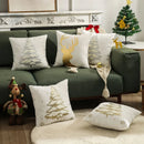 Axyaa Embroidered Snowflakes Christmas Cushion Cover