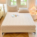 Axyaa Winter Flannel Fleece Bed Sheet - Double Bed Coral Fleece Fitted Sheet