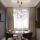 Modern LED Bubble Glass Ball Chandelier for Kitchen, Dining, Bedroom by Axyaa
