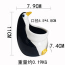 Axyaa Cartoon Penguin Ceramic Flower Pot for Succulents and Plants