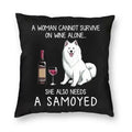Axyaa Alaskan Malamute Wine Red Dog Pillowcase - Luxury Home Decor