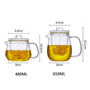 Axya Glass Teapot with Strainer - Tea Infuser Kung Fu Set